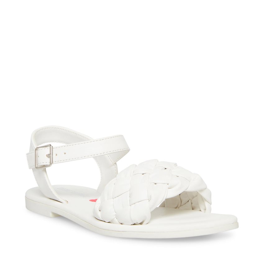 Sandalias Planas Steve Madden Jkarina Niños Blancas | ES IF20S4